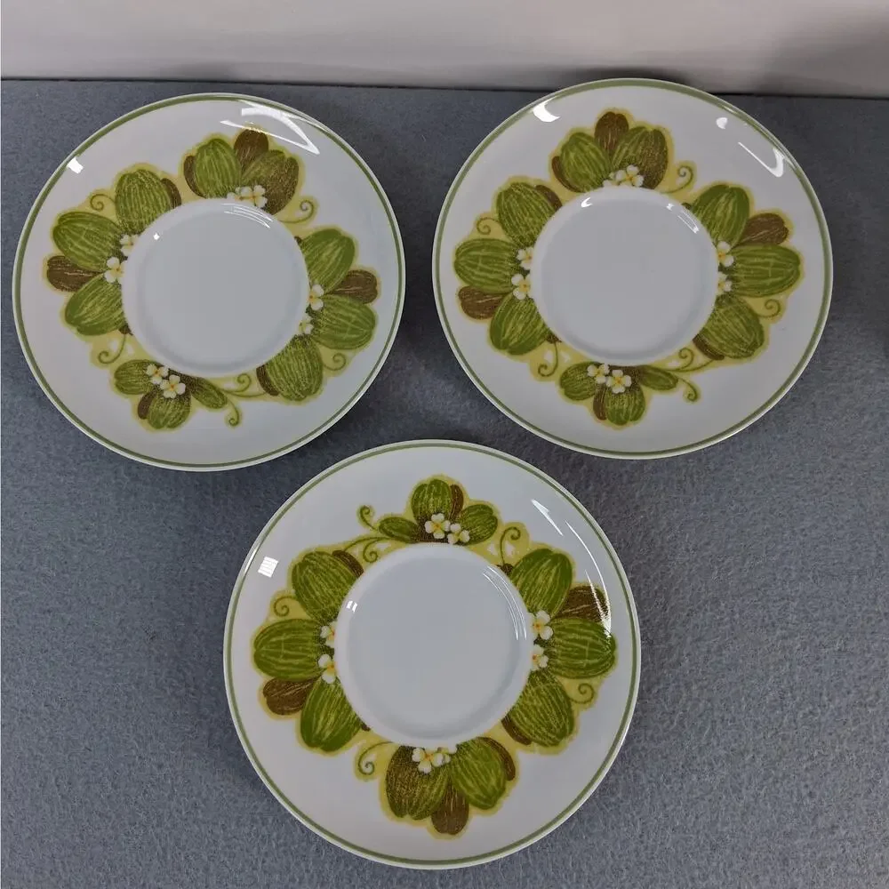 Noritake Hawaiian Holidays Wahine Cups & Saucers 3 Sets Porcelain